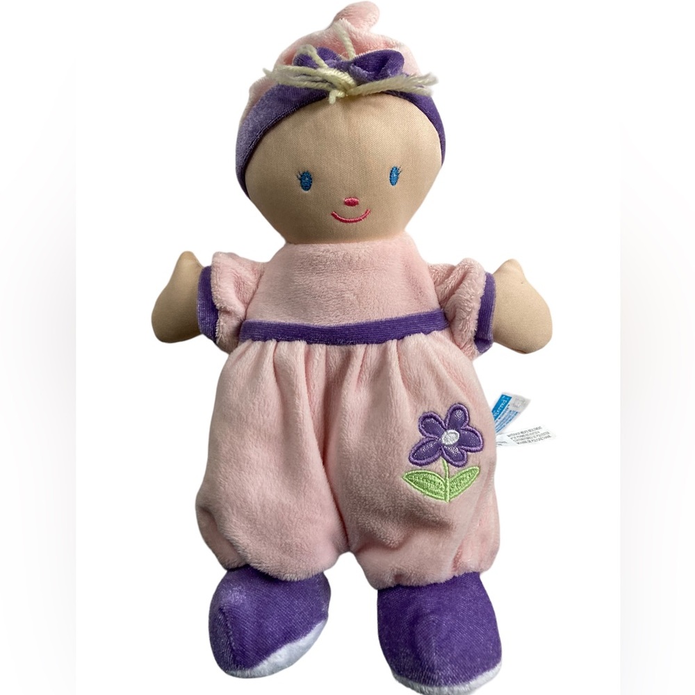 Kids Preferred Stuffed Plush 12" Doll Dolly Pink Purple with Flower 2014